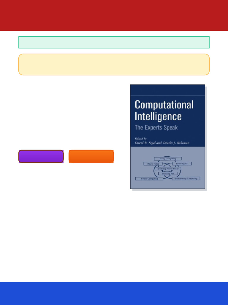 Computational Intelligence The Experts Speak 1st Edition David B. Fogel ...