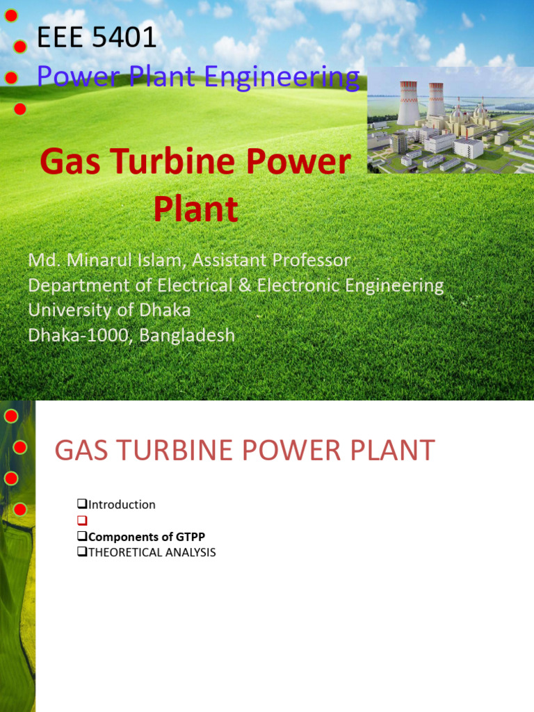 Gas Turbine Power Plant Overview | PDF | Cogeneration | Gas Turbine