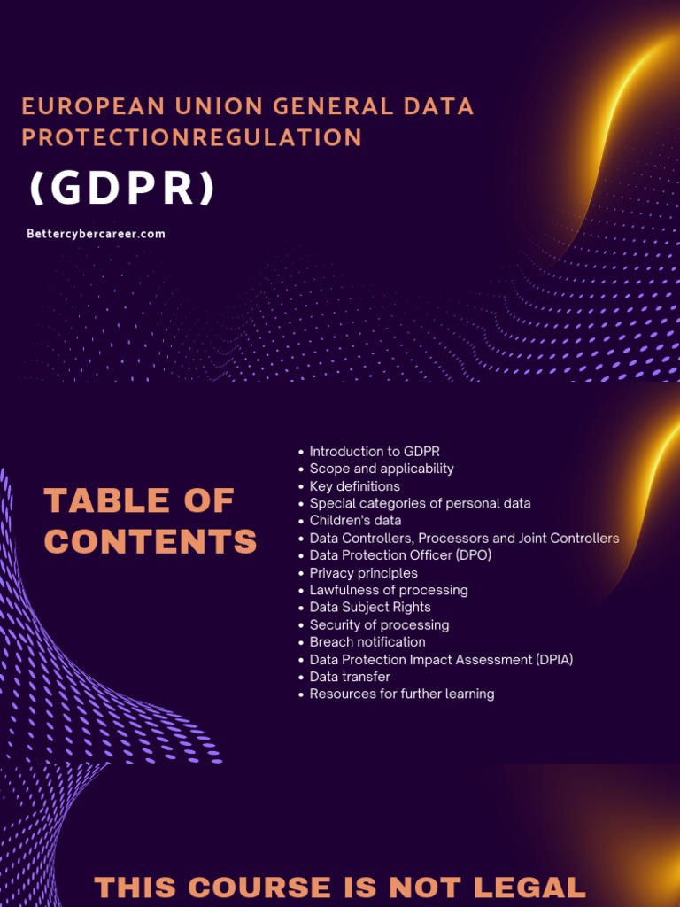 Understanding GDPR: Key Concepts Explained | PDF | Information Privacy ...
