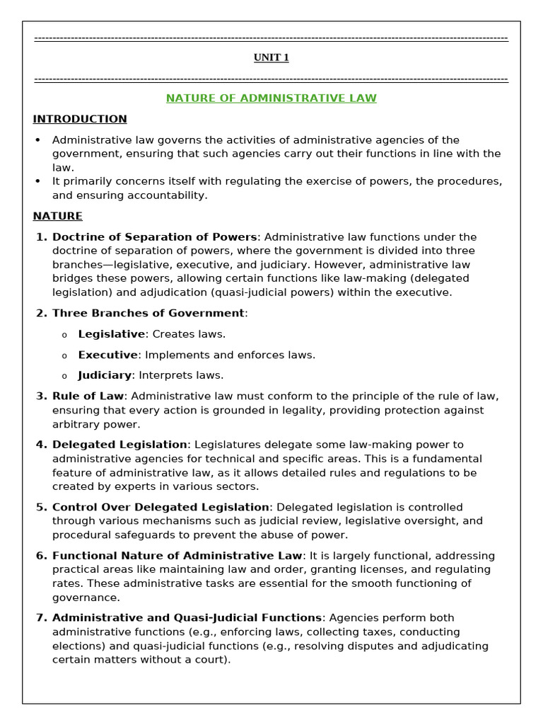Admin ESE - Imp Notes | PDF | Administrative Law | Judicial Review