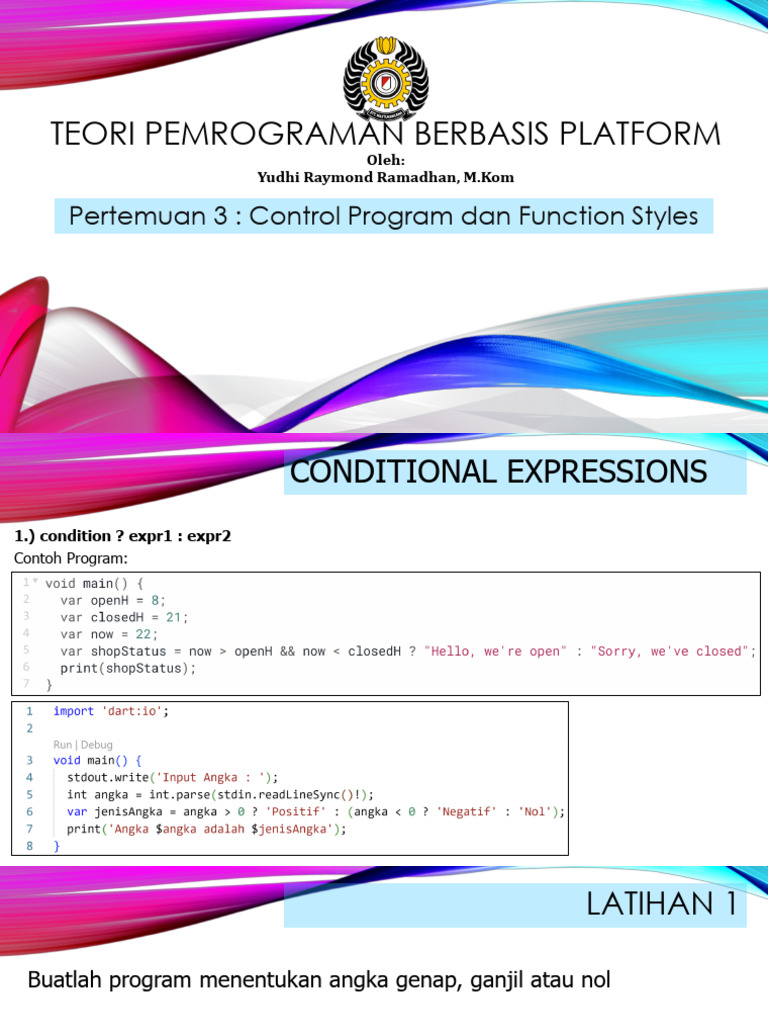 03 - Praktek Pemrog Berbasis Platform - Control Program Dan Function ...
