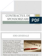 Contractul de Sponsorizare