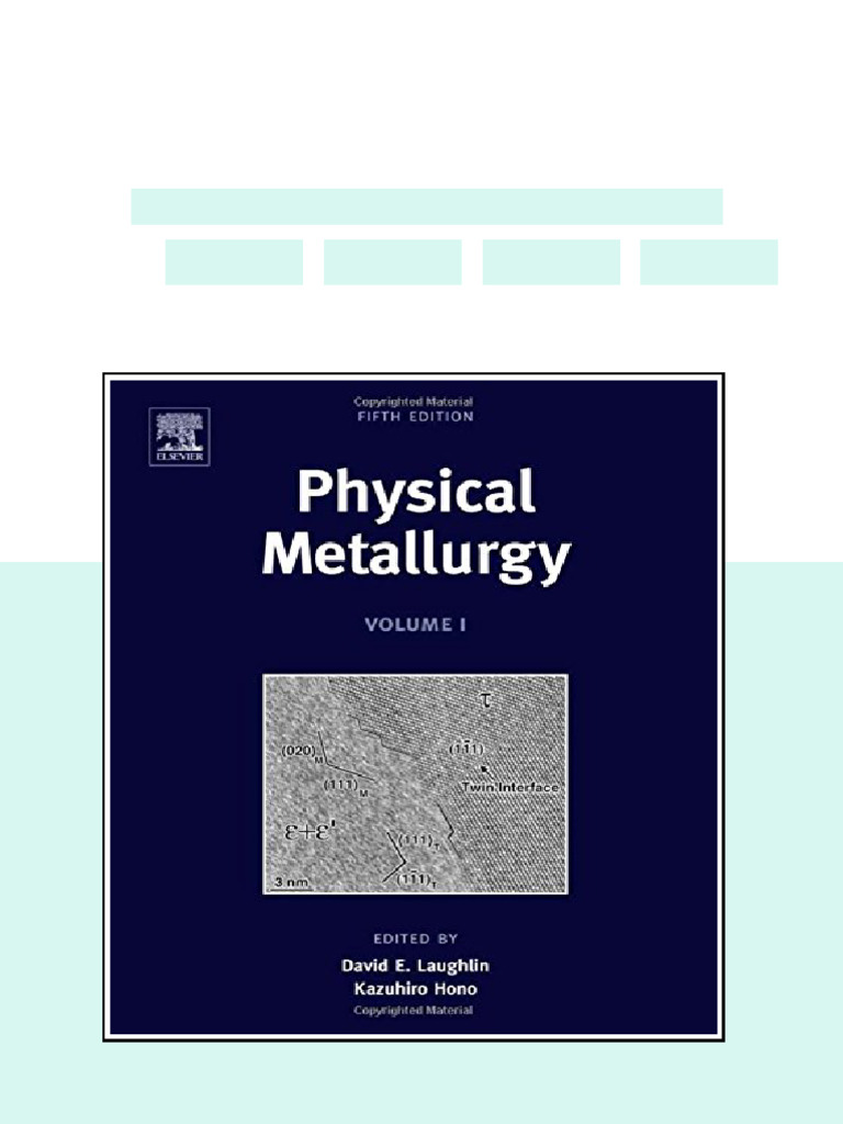 Physical Metallurgy Fifth Edition 3 Volume Set Volume 3 David E ...