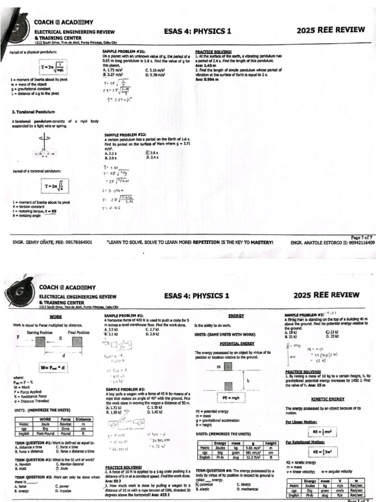 Physics 1 - 1 | PDF