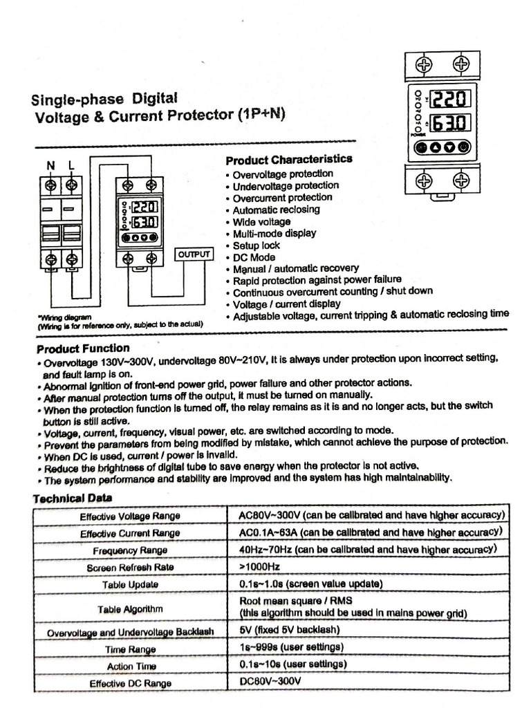 Voltage Protector Manual | PDF