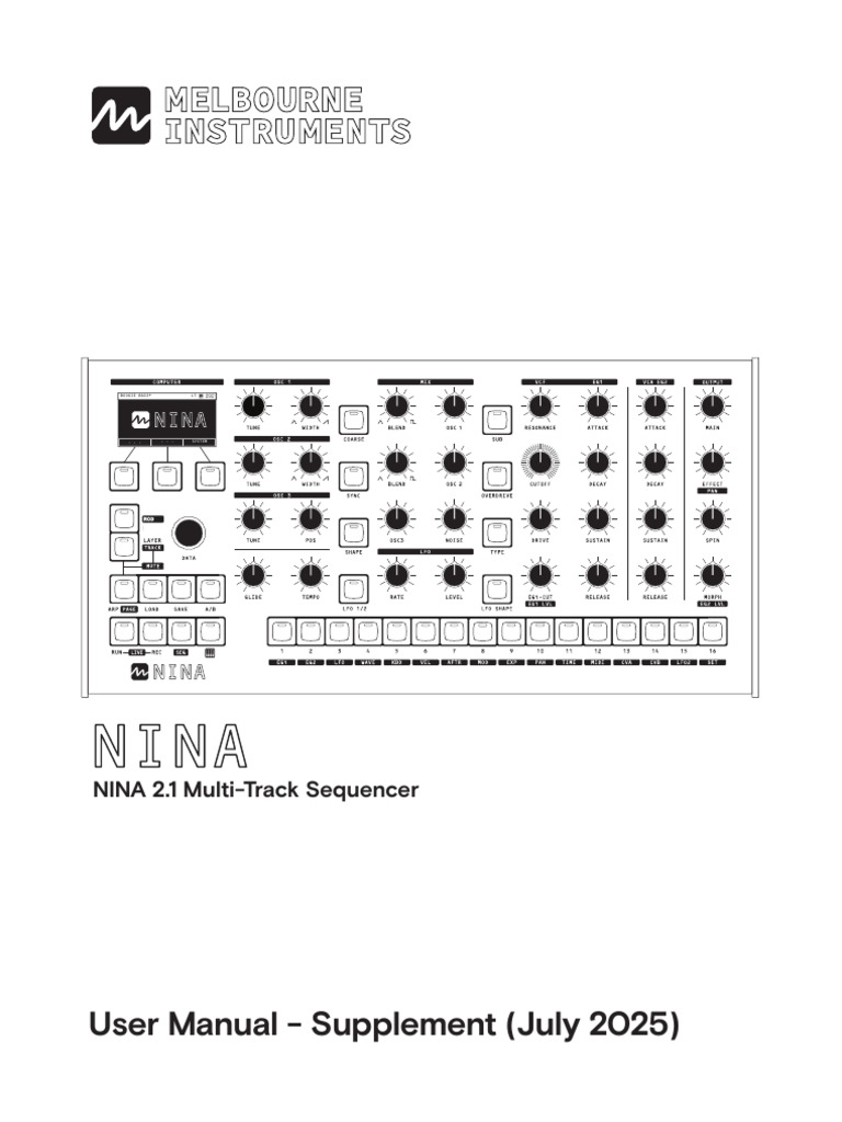 NINA 2.1 Multi-Track Sequencer Guide | PDF | Computer Keyboard ...