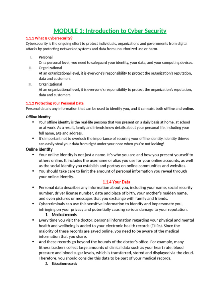 Cybersecurity Basics: Protecting Data | PDF | Malware | Security