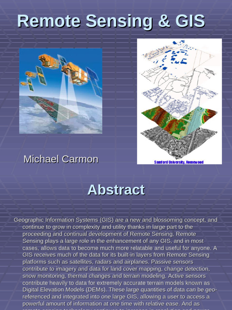Remote Sensing in Geographic Information Systems | PDF | Geographic ...