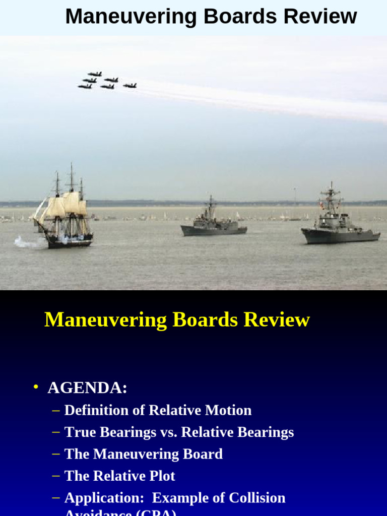 Maneuvering Boards: Collision Avoidance Guide | PDF