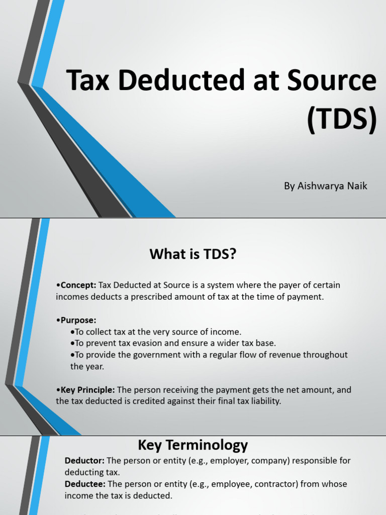 Understanding Tax Deducted at Source (TDS) | PDF | Taxes | Employment