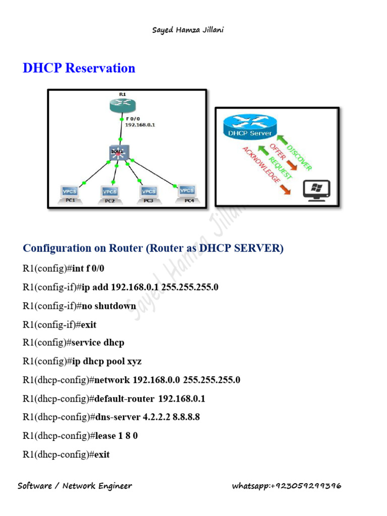 DHCP Configuration Guide for Routers | PDF | Ip Address | Computing