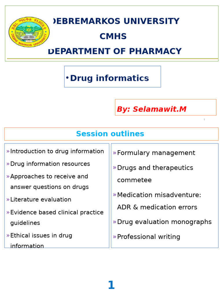 Drug Information Services Overview | PDF | Evidence Based Medicine ...