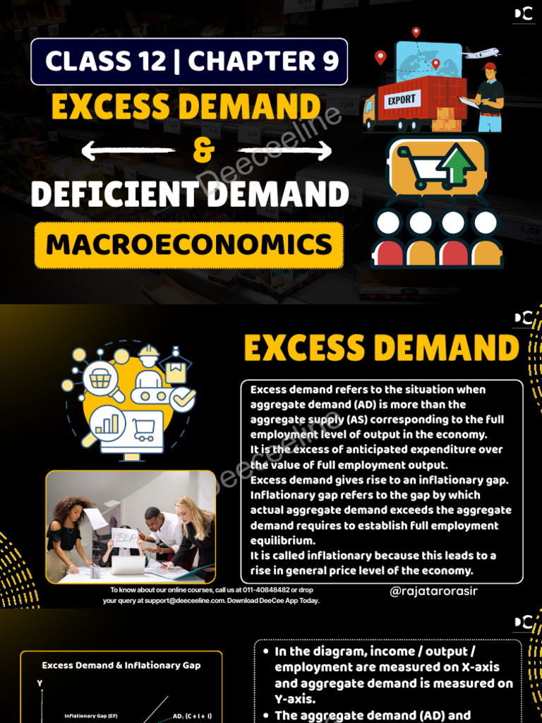 Excess and Deficient Demand Explained | PDF | Full Employment ...