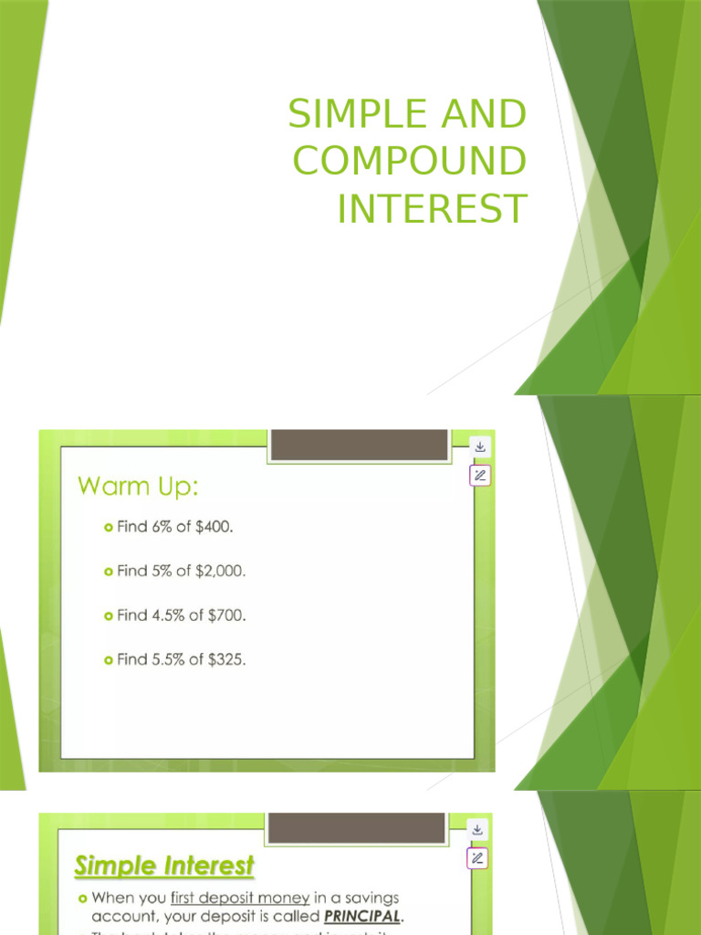 Simple and Compound Interest | PDF