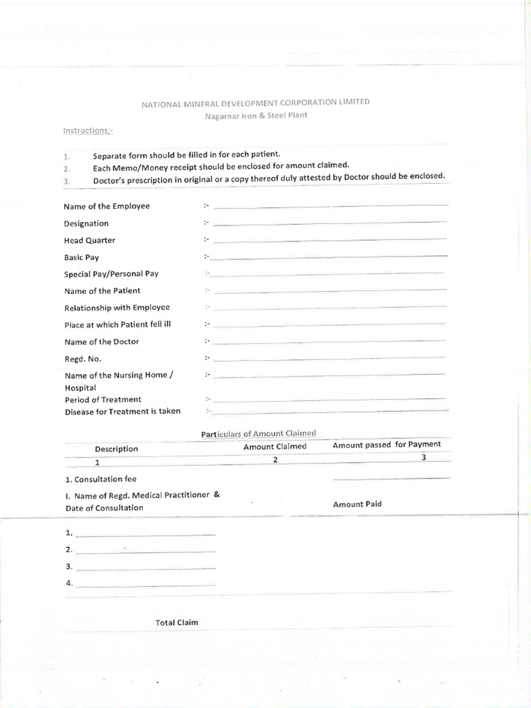 Med Reimbursement Form | PDF