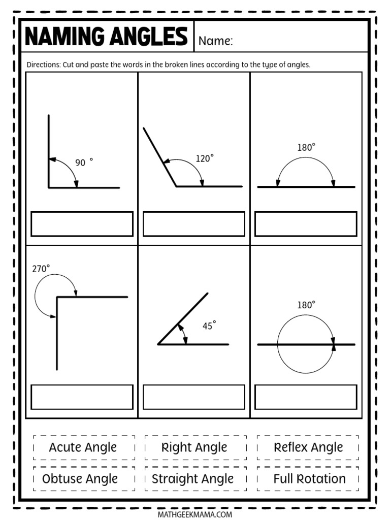 All About Angles Worksheets | PDF | Angle | Elementary Geometry