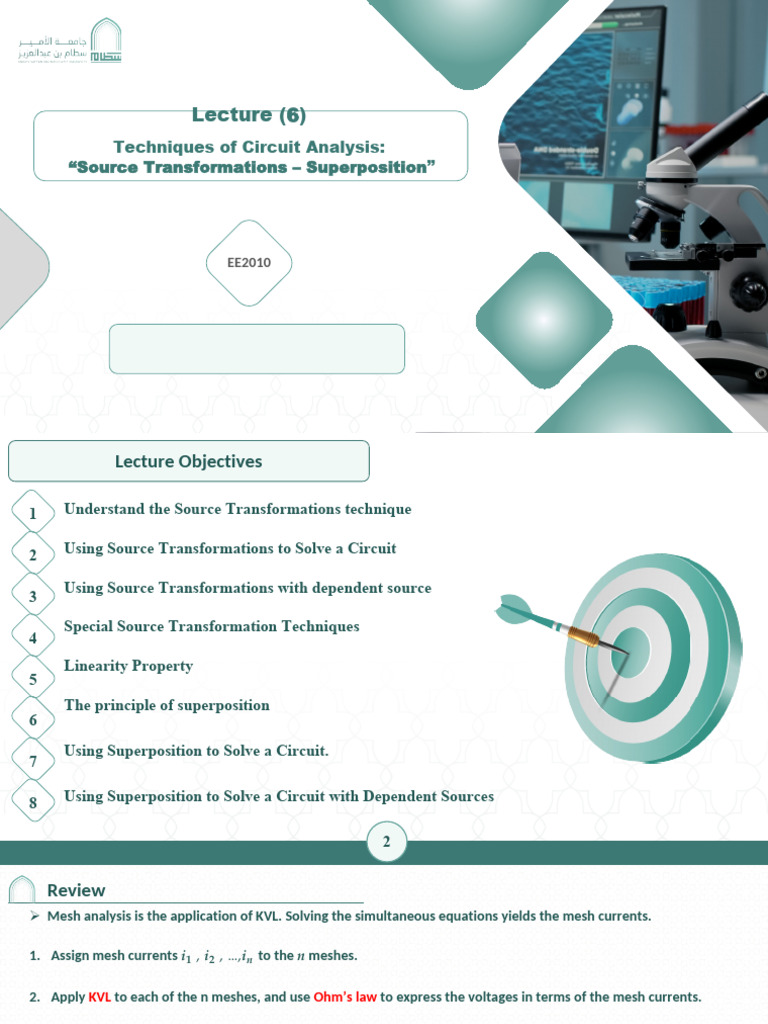 Circuit Analysis: Source Transformations & Superposition | PDF | Series ...