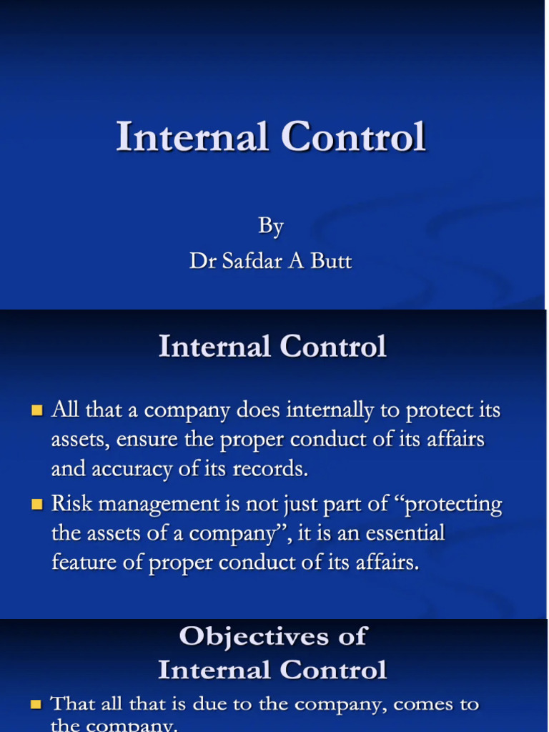 Internal Control | PDF
