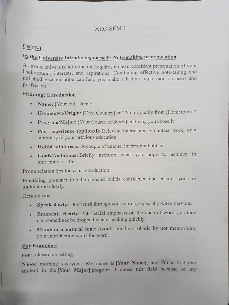 AEC English Notes | PDF