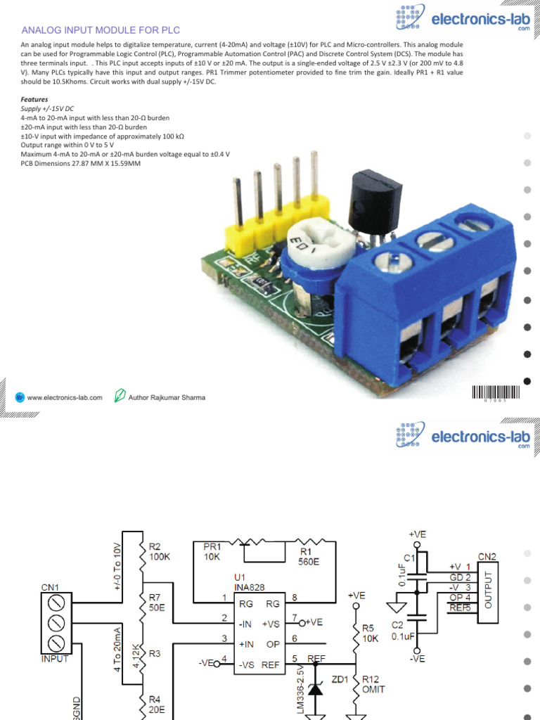 Analog Input Module for Plc | PDF | Programmable Logic Controller ...