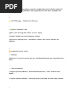 Light: Reflection and Refraction Guide | PDF | Refraction | Reflection ...
