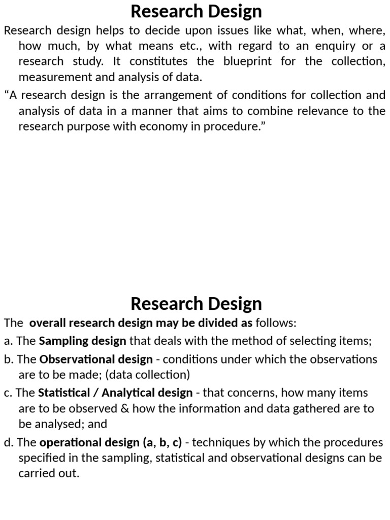 Comprehensive Guide to Research Design | PDF | Experiment | Design Of ...