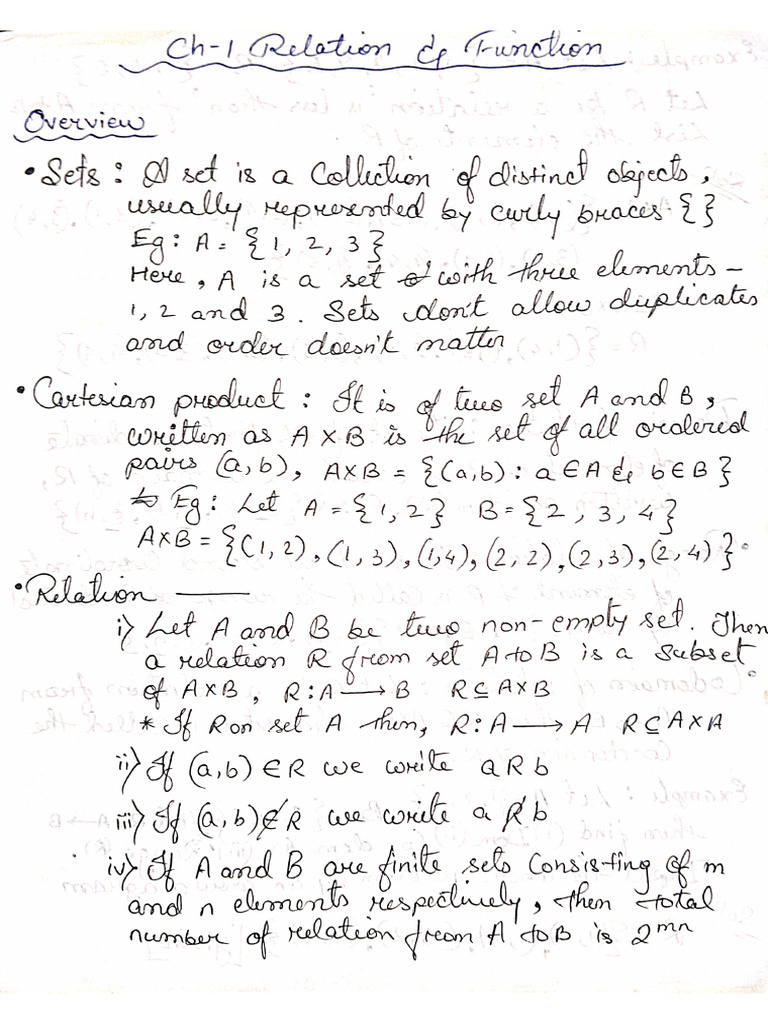 Relation Function Important | PDF