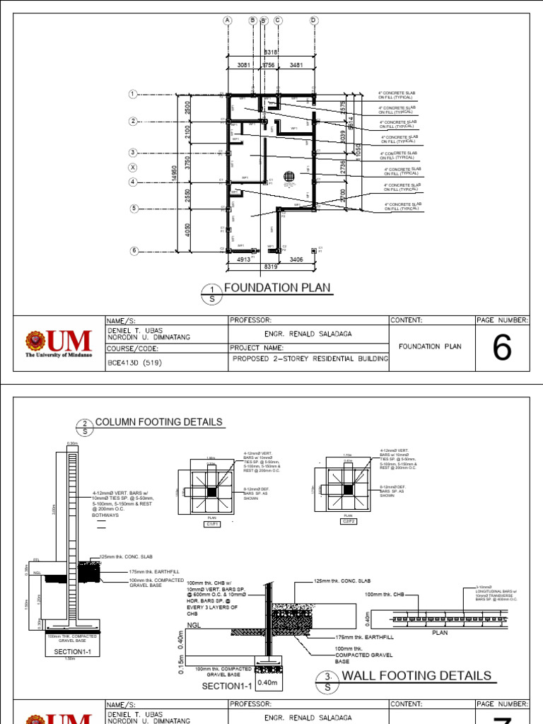 Detailed Building Plans and Specifications | PDF | Structural ...