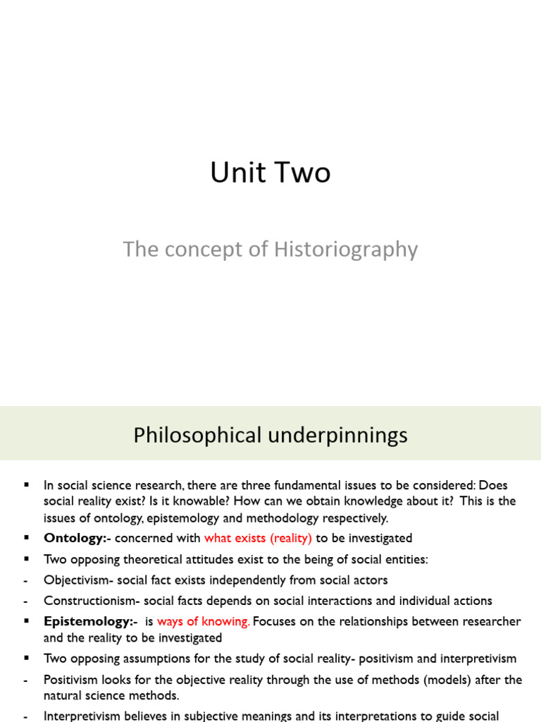 Understanding Historiography Concepts | PDF | Historiography | Reality