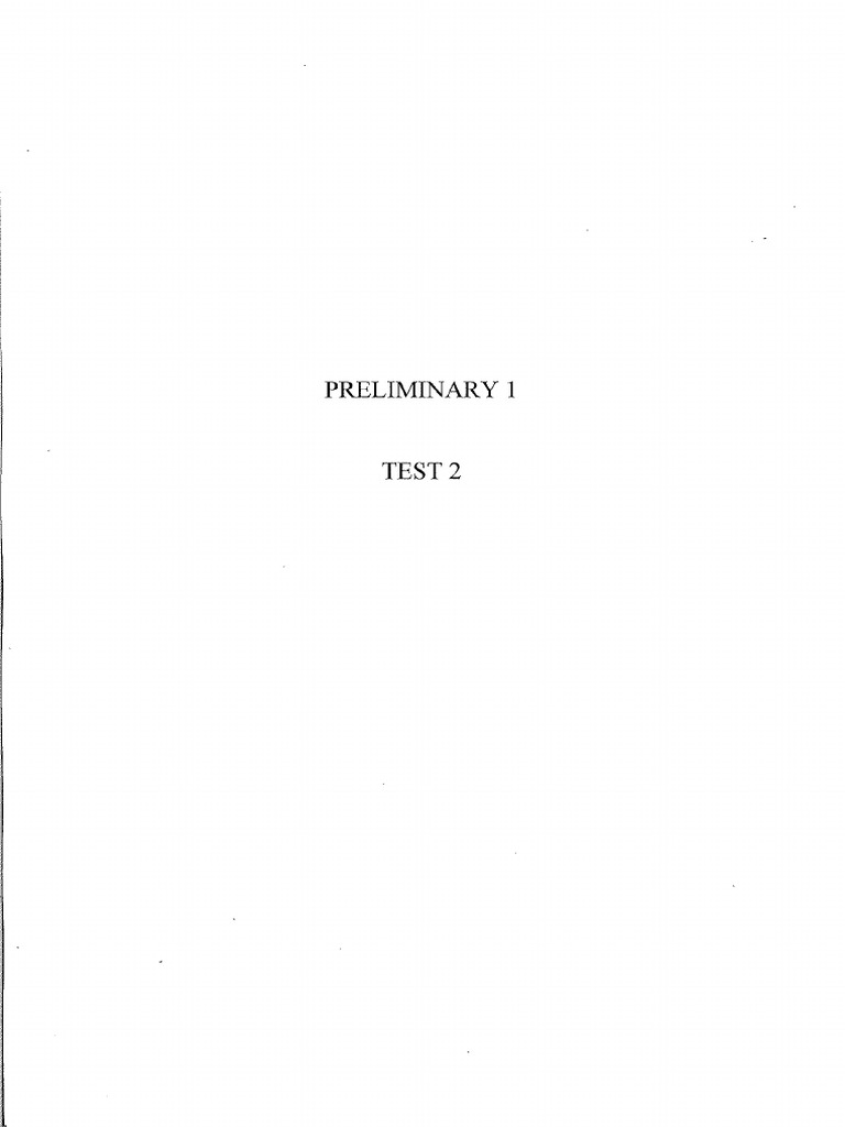 Preliminary 1 Test 2 | PDF