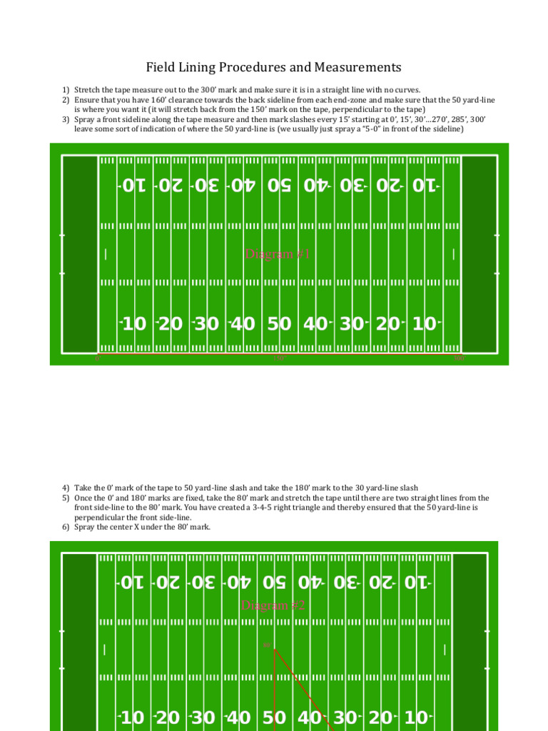Football Field Lining Procedures Guide | PDF | Euclidean Geometry ...