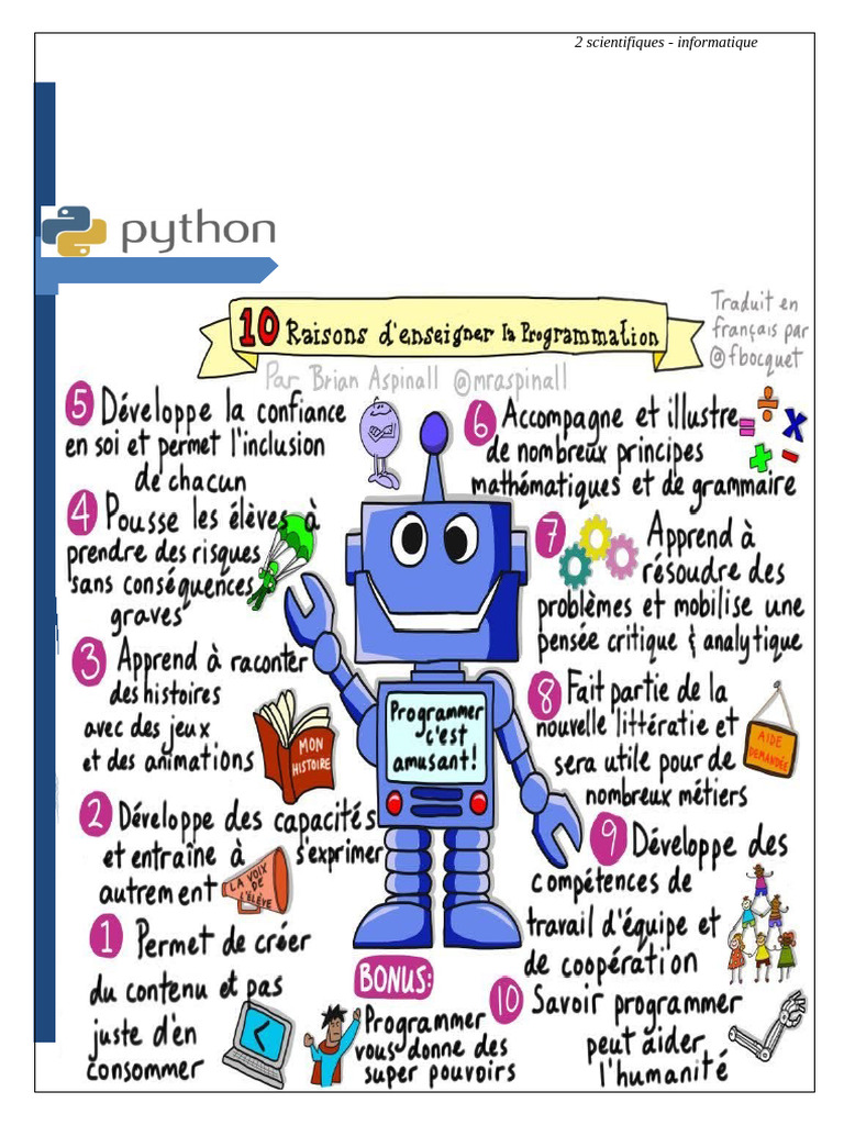 Manuel de Programmation et Robotique | PDF | Booléen | Structure de ...