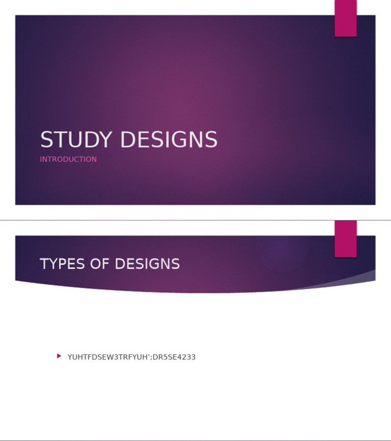 Study Designs | PDF