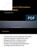 Management Information Systems (MIS)--Introduction