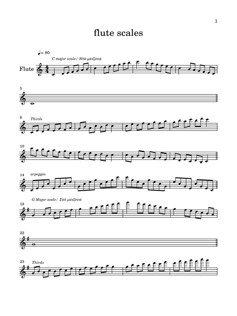 Flute Scales | PDF