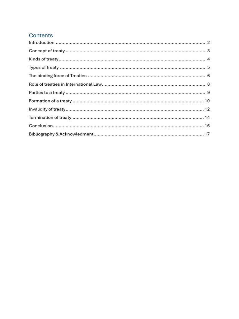 Understanding Treaties in International Law | PDF | Treaty ...