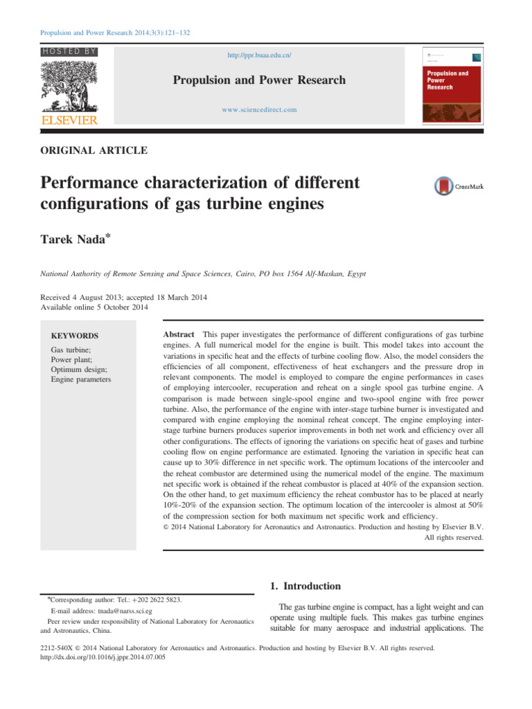 Gas Turbine Engine Performance Analysis | PDF | Engines | Gas Turbine