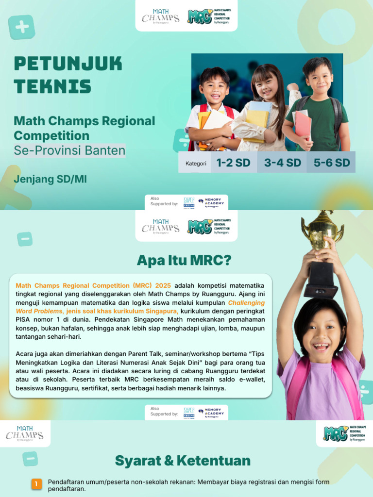 Petunjuk Teknis - Math Champs Regional Competition - Sangiang | PDF