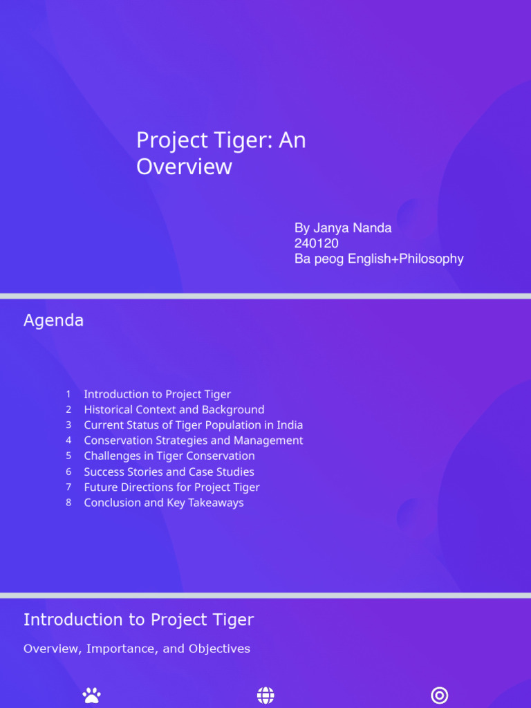 Project Tiger: Conservation Overview | PDF | Conservation Biology | Tiger