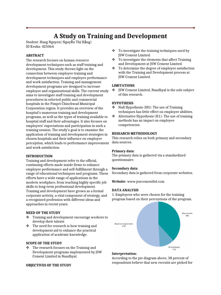 Impact of Training on Employee Performance | PDF | Cognition | Business