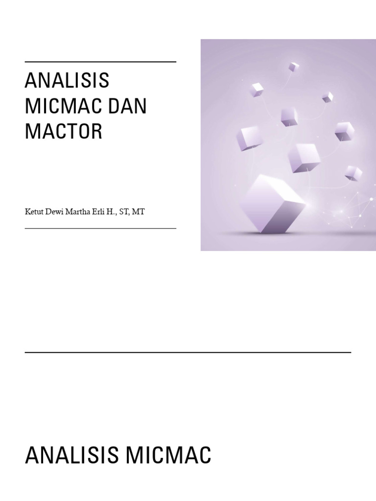 Analisis MICMAC dan MACTOR untuk Variabel Kunci | PDF