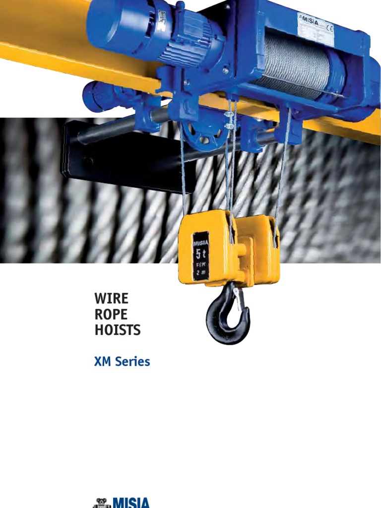 ミーシャ MISIA XM Series Wire Rope Hoists | PDF | Electric Motor | Equipment