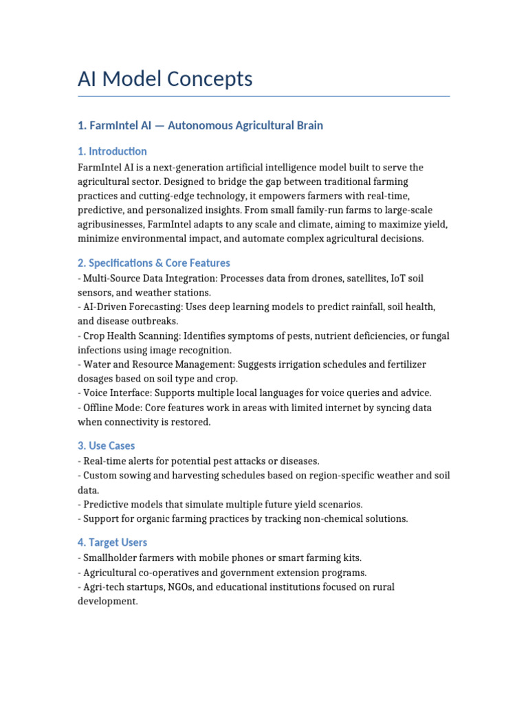 AI Solutions for Agriculture and Content Creation | PDF | Agriculture ...