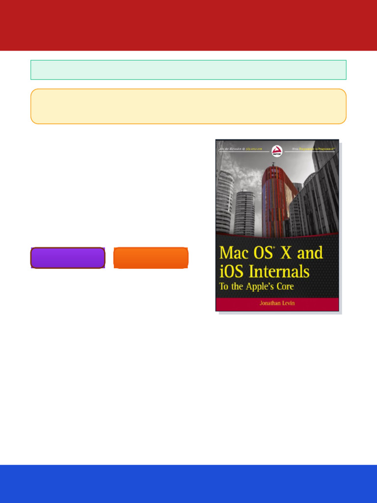 Mac OS X and iOS Internals To The Apple S Core 1st Edition Jonathan ...