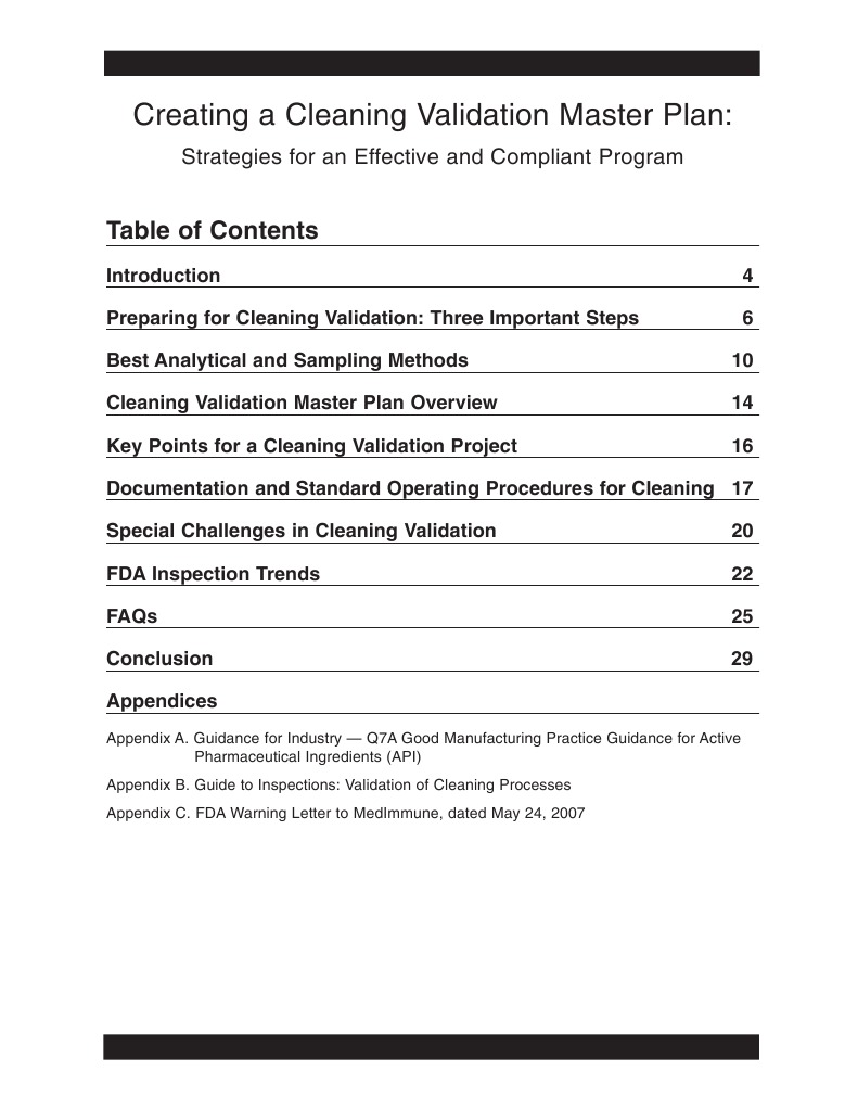 Cleaning Validation Master Plan Guide | PDF | Business