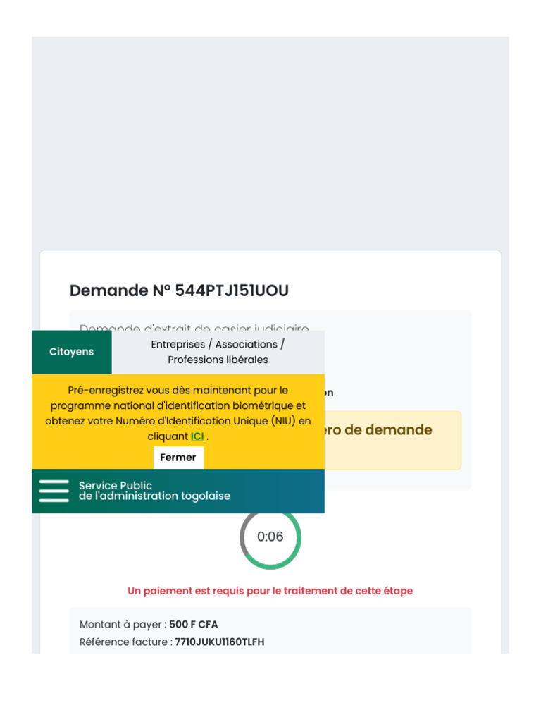 Demande d'extrait de casier judiciaire | PDF