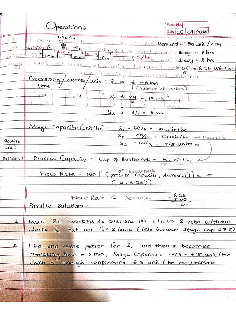 Operations Notes | PDF