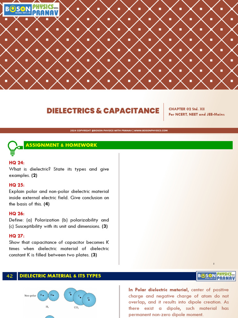 08_Dielectrics and Capacitance | PDF | Capacitor | Capacitance