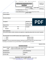 Membership Application Form Individual: Passport Size Photograph