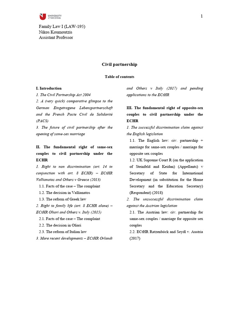 Civil Partnership Rights in Europe | PDF | Civil Union | Same Sex Marriage